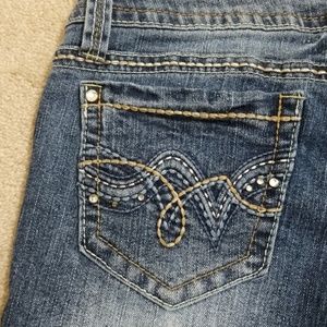 Truce Shorts - Truce | Bermuda Cuffed Jean Rhinestone Shorts Truce Shorts - Truce | Bermuda Cuffed Jean Rhinestone Shorts